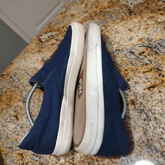 Polo Ralph Lauren Thompson Low Top Sneakers USA RL PC Flag Blue Mens Size 12D - Picture 6 of 12